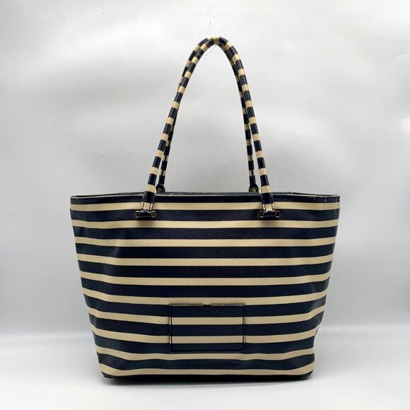 Kate Spade Cedar Street Offshore Blue & Ivory French Striped Harmony Tote - Picture 2 of 11